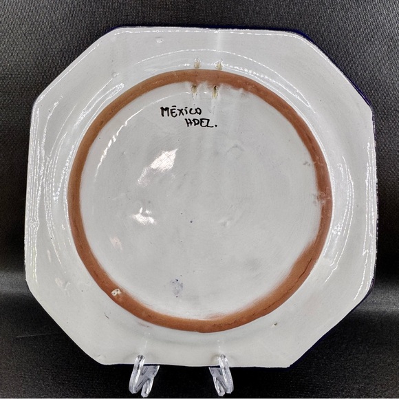 Talavera Mexican Redware Pottery Decorative Wall Plate Multicolor - Picture 4 of 4